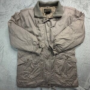 Eddie Bauer Womens Vintage Goose Down Parka Jacket Brown Medium WPL9647